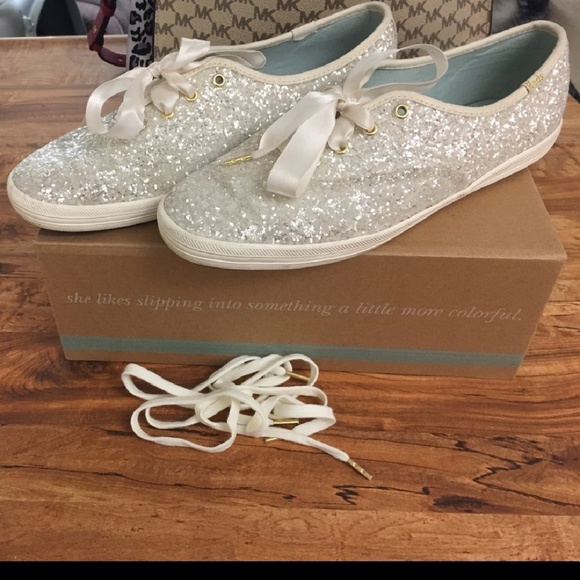 Keds Shoes - Keds Kate Spade Glitter Cream